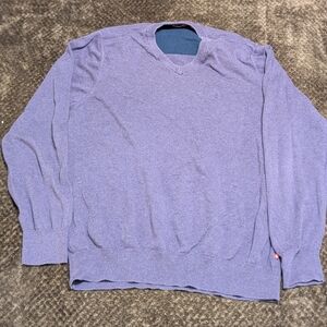 Vintage Izod Men's Lavender V-Neck Sweater Size XLT